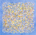 Tramatura ritmica, 1986. Olio su tela, 70x70cm.